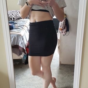 Black Formal Mini Skirt